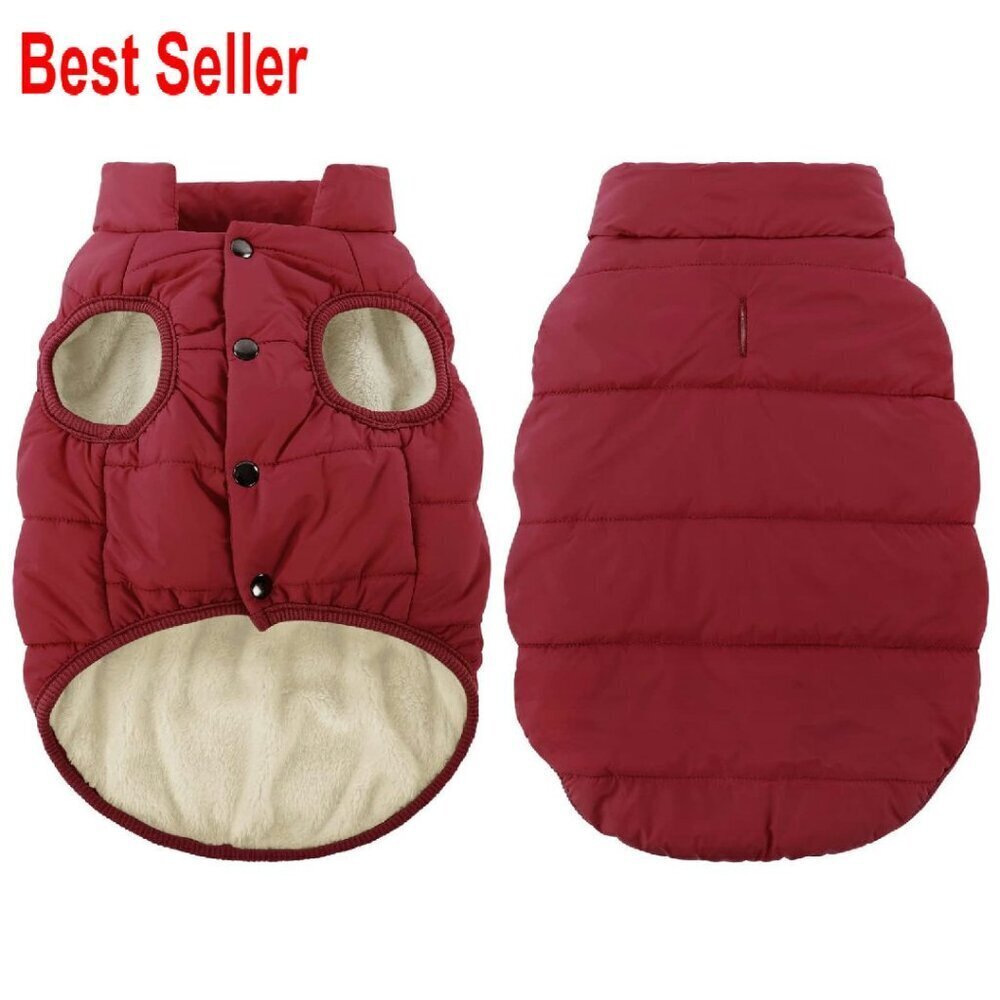 Dog Winter Coat Waterproof Windproof Puffer Vest Lightweight Snowproof Classic